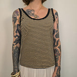 & Other Stories Zwart Beige Gestreepte Top S