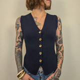 Zara Donkerblauw Gilet Dames S