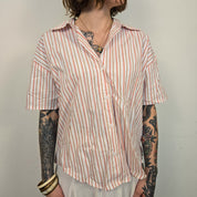 Calvin Klein Wit Gestreepte Blouse Dames S