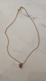 Goudkleurige Ketting met Rozenkwarts