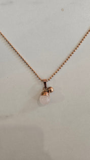 Goudkleurige Ketting met Rozenkwarts
