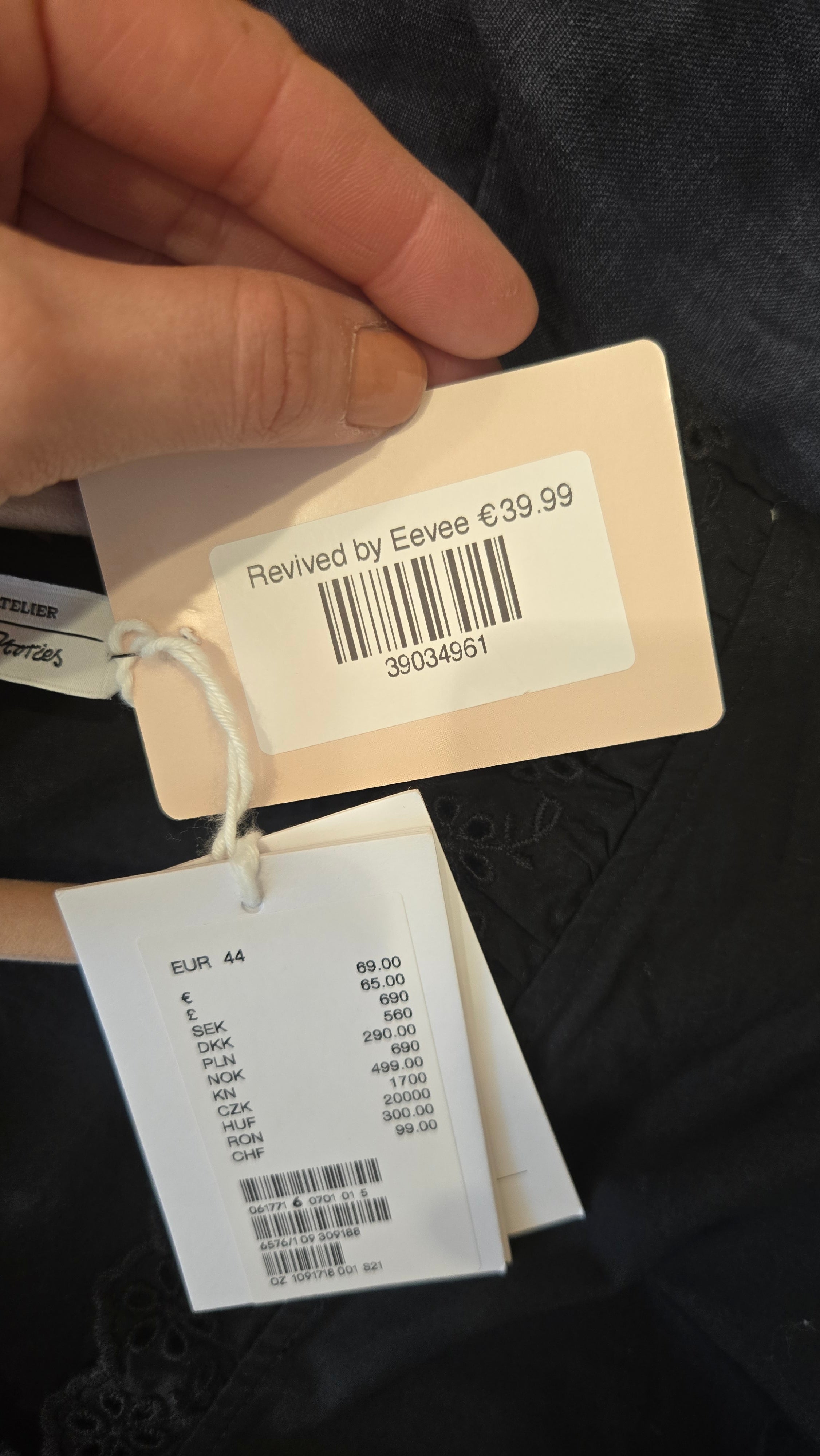 & Other Stories Blouse Zwart Maat 44 Nieuw