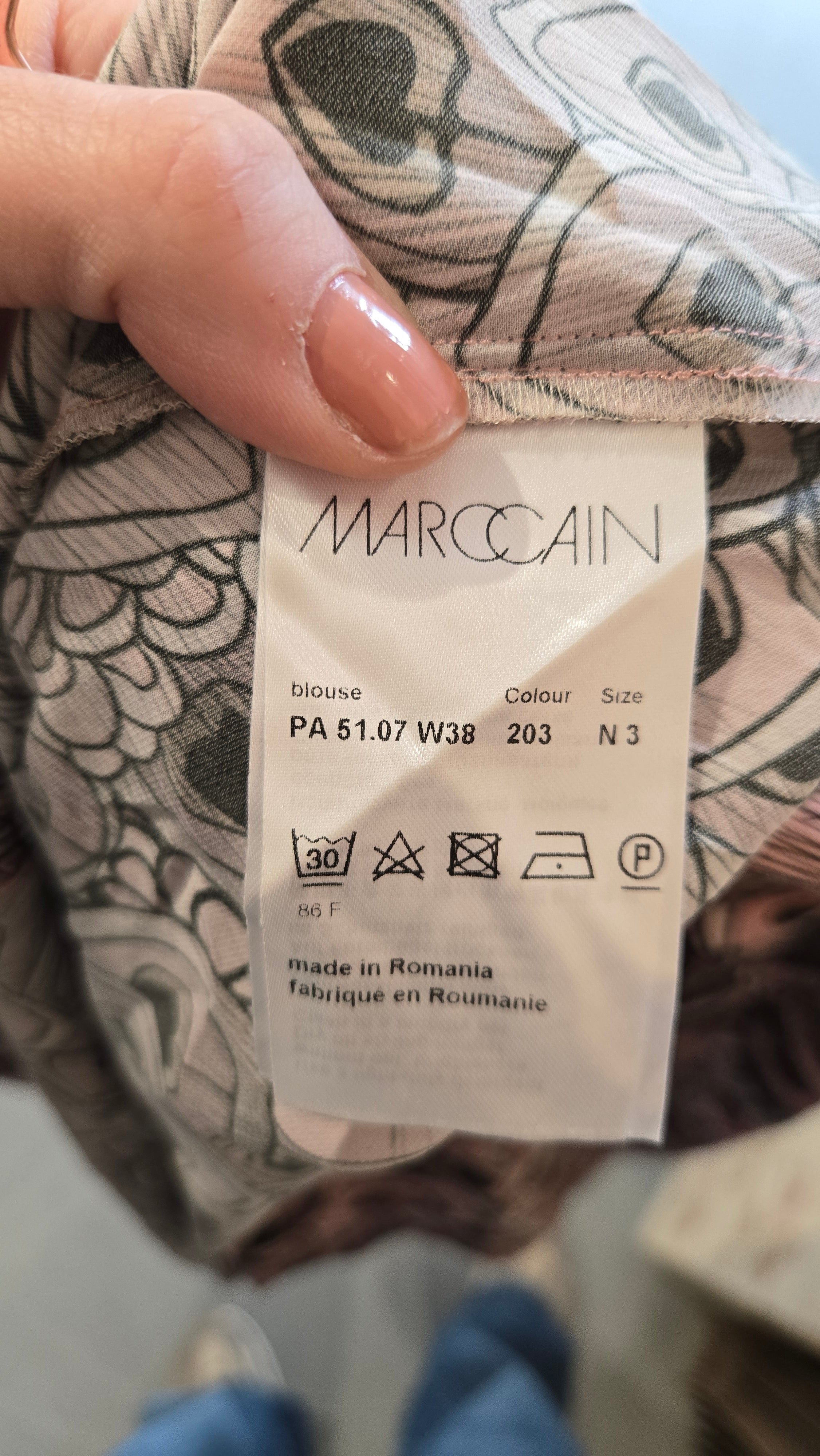 Marc cain Blouse Maat 40 (N3) Nieuw