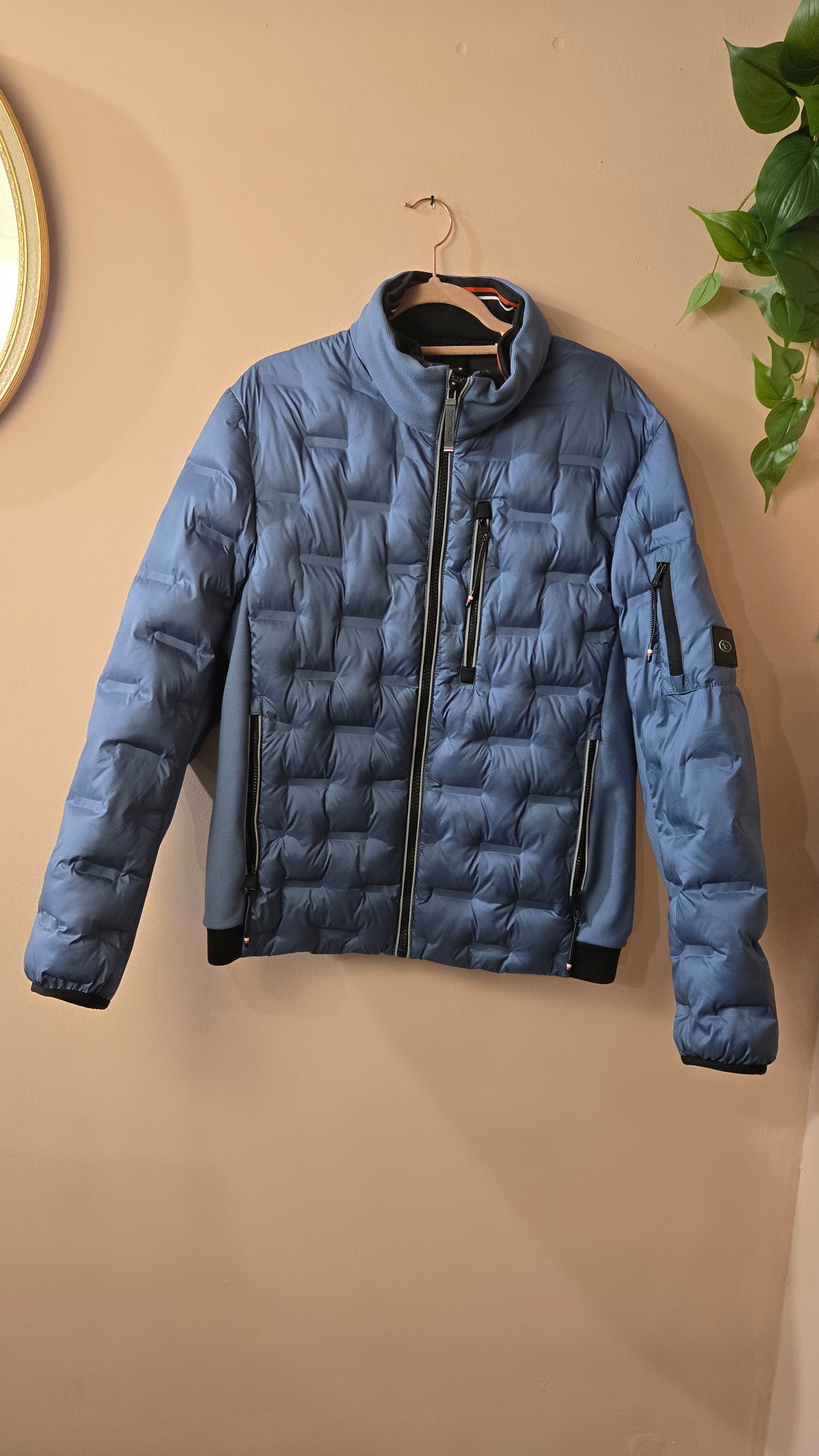 Tom Tailor Blauwe Gewatteerde Puffer Jas Heren M