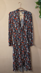 Kocca Jeans Midi Jurk met Bloemenprint Maat L