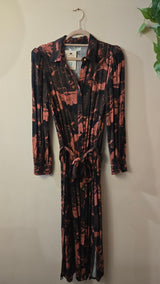 Freebird Maxi Jurk met Print en Ceintuur – Maat XS