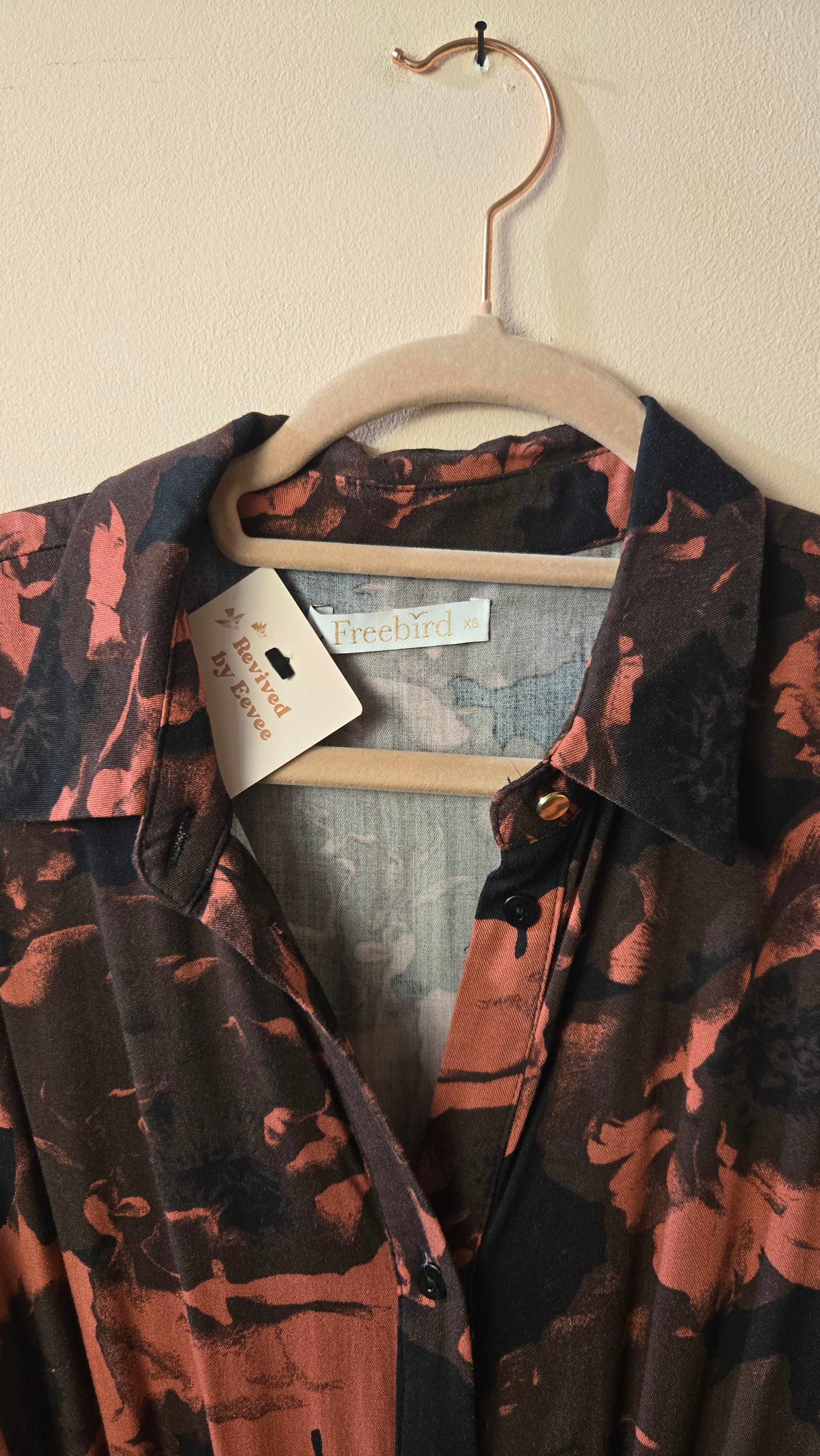 Freebird Maxi Jurk met Print en Ceintuur – Maat XS
