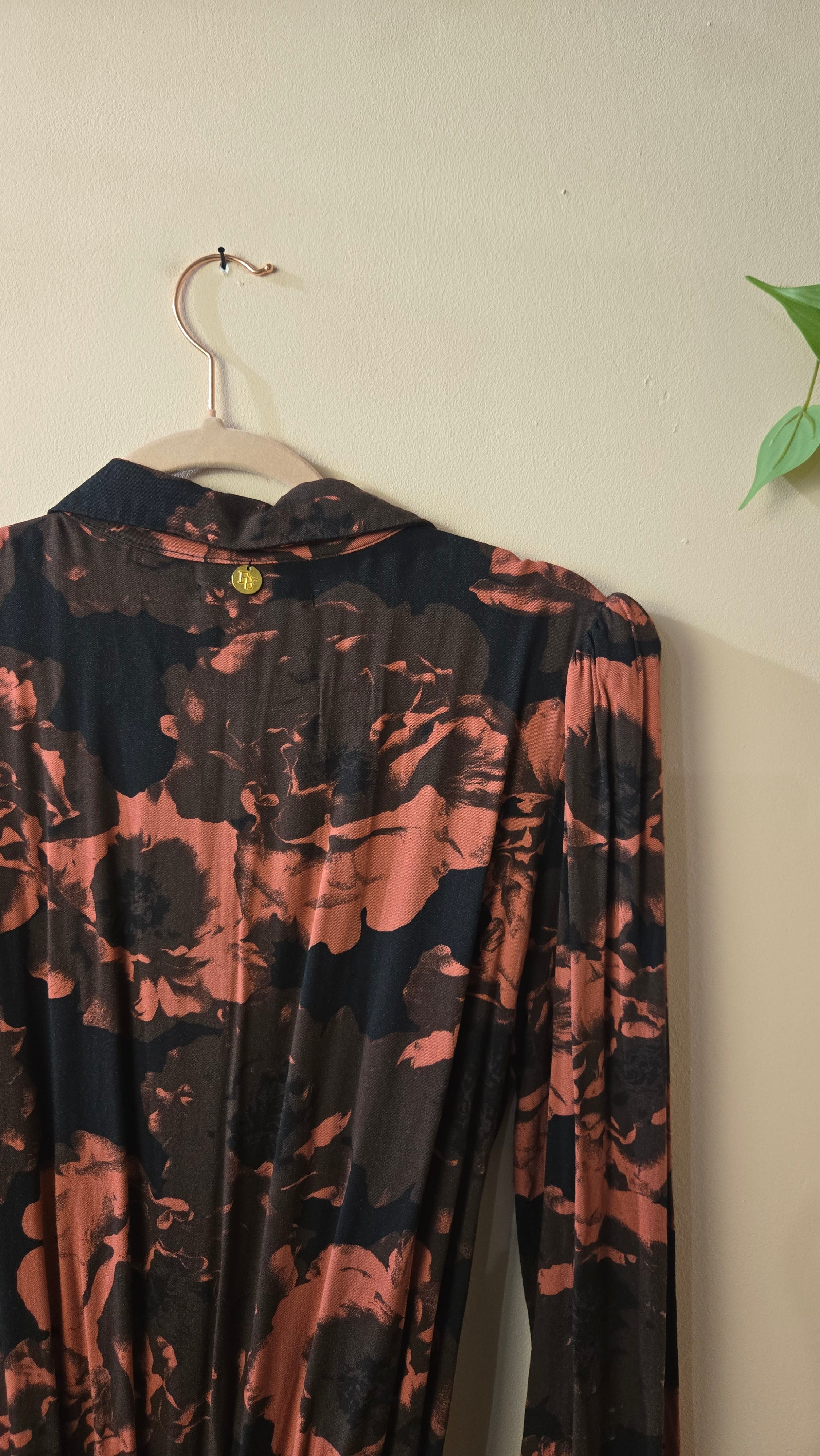 Freebird Maxi Jurk met Print en Ceintuur – Maat XS
