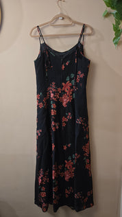 Swing Bloemen Maxi Jurk Zwart Roze Dames