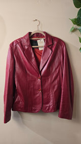 ARMA Leren Blazer Bordeaux Rood Dames 40 / L