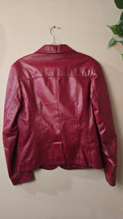 ARMA Leren Blazer Bordeaux Rood Dames 40 / L