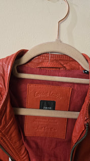 Zero Leren Jas Cognac Oranje Dames 38 / M