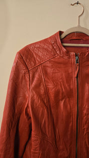 Zero Leren Jas Cognac Oranje Dames 38 / M