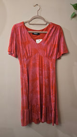 Desigual Jurk Oranje Roze Bloemenprint Maat M