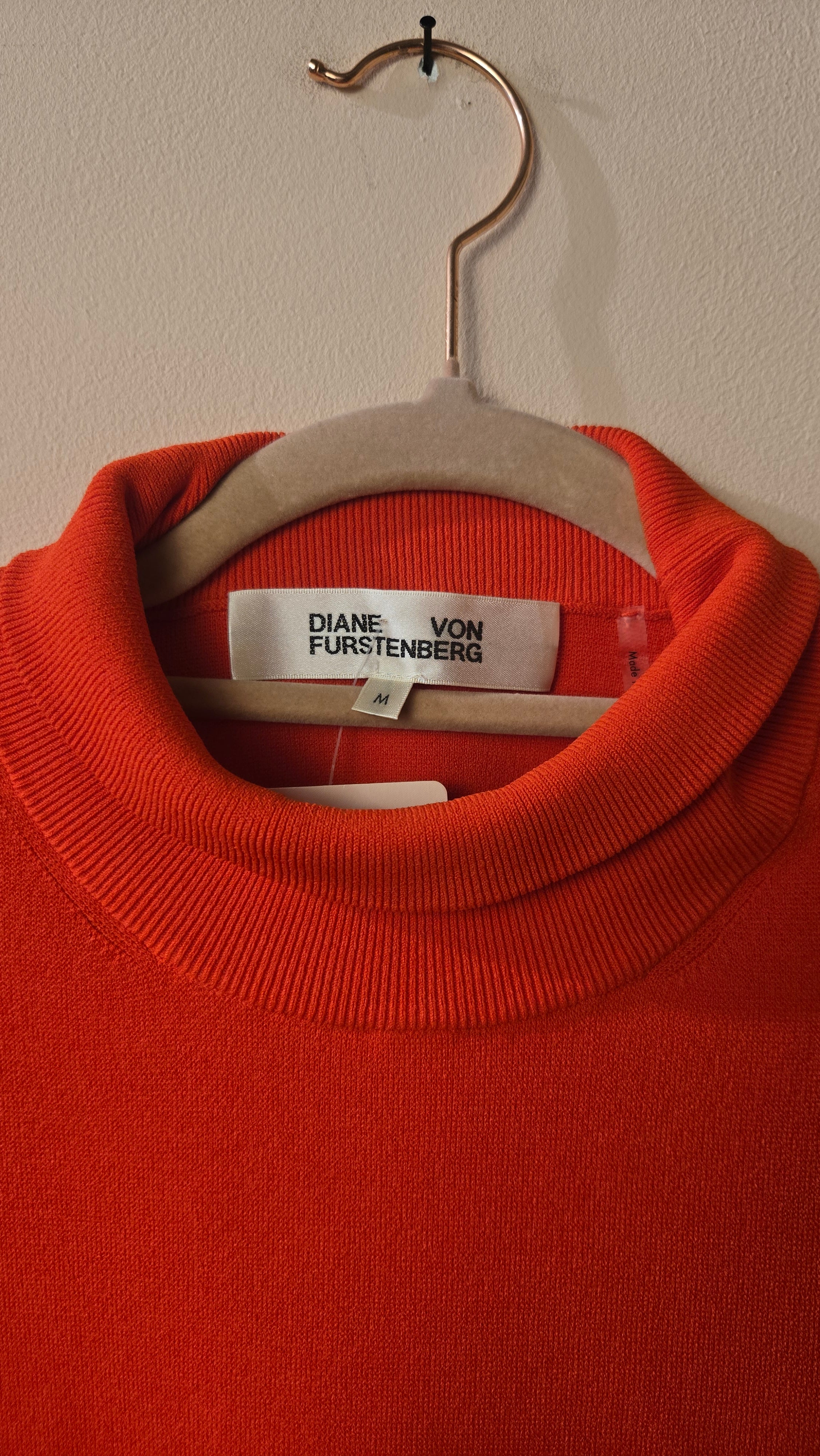 Diane von Furstenberg Open Back Coltrui Top Oranje Maat M