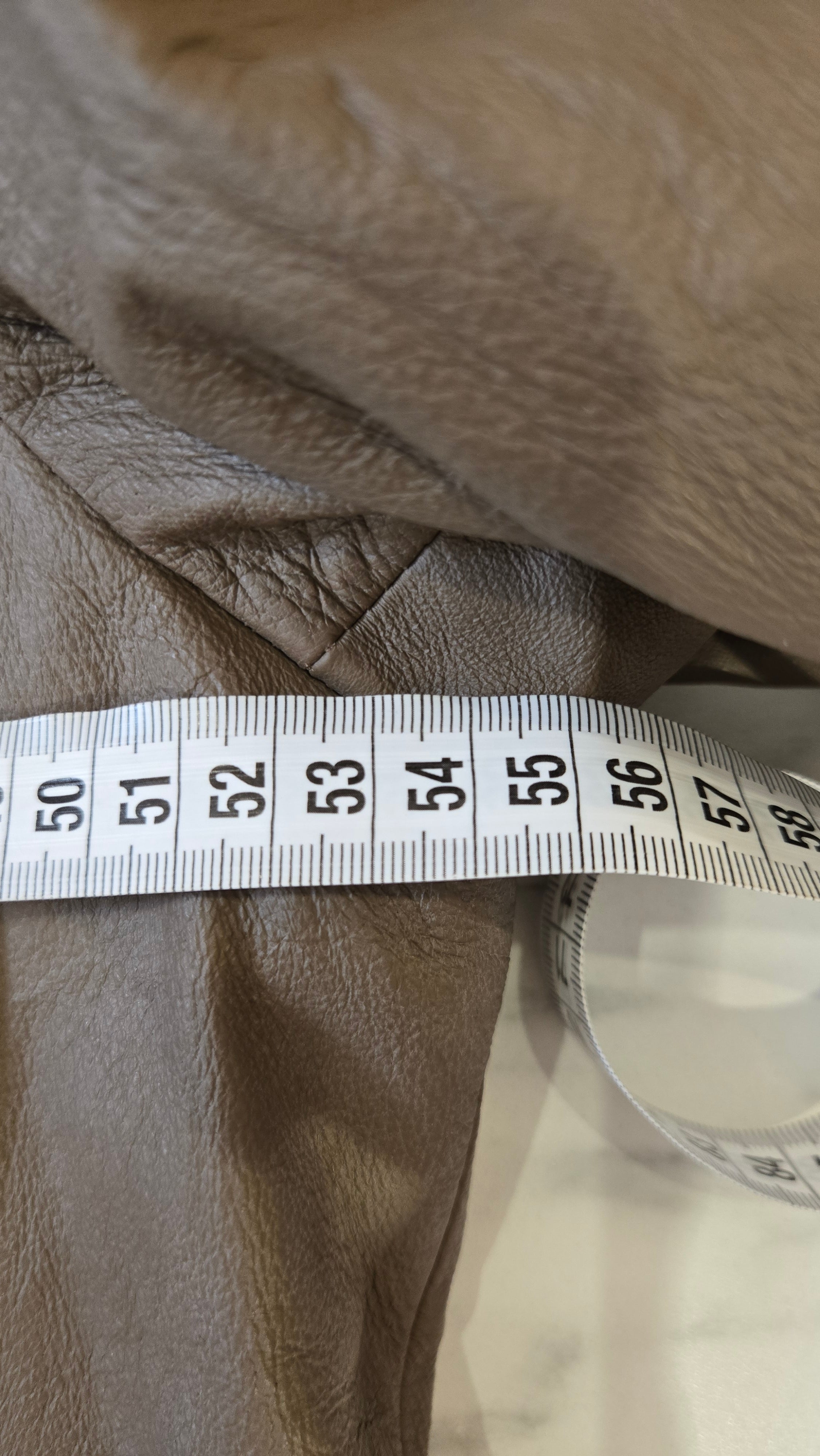 MS Mode Taupe Leren Blazer – Maat 46/3XL