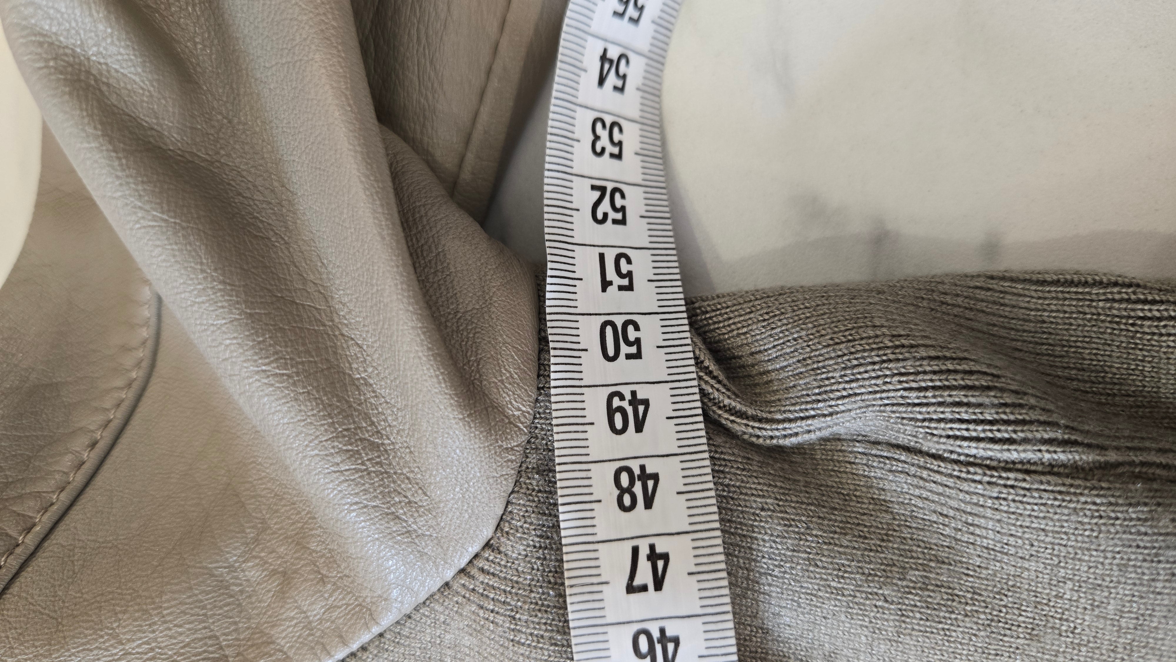 Beige Echt Leren Blazer Jas Vintage Style 38 / M