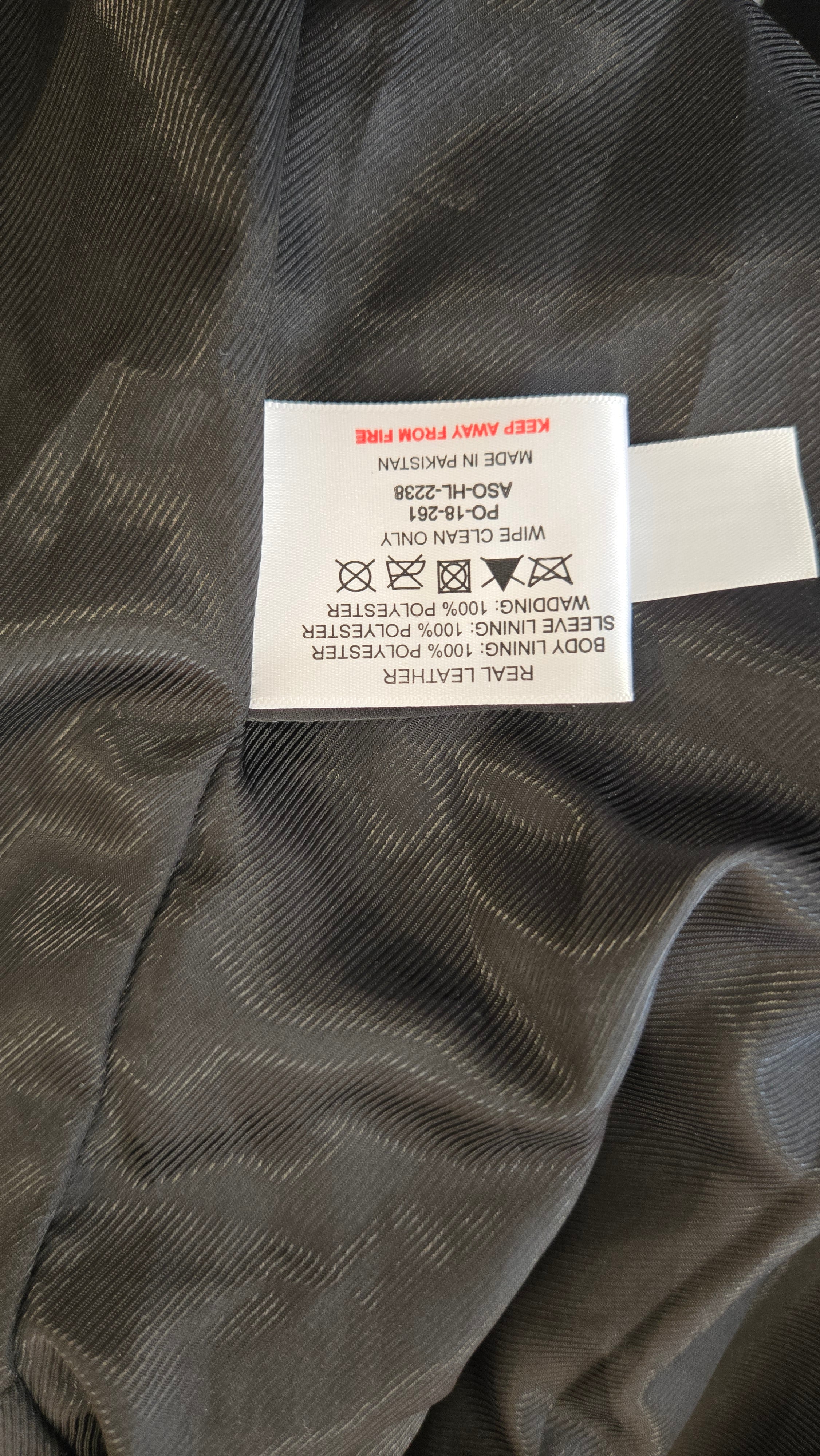 Barneys Originals Zwart Echt Leren Bikerjack Dames 10 / M
