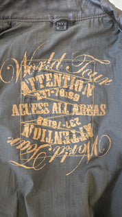 Vintage Zwart Echt Leren Jas Dames 40 / L