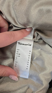 Tamaris Beige Echt Leren Jas Dames 36 / S