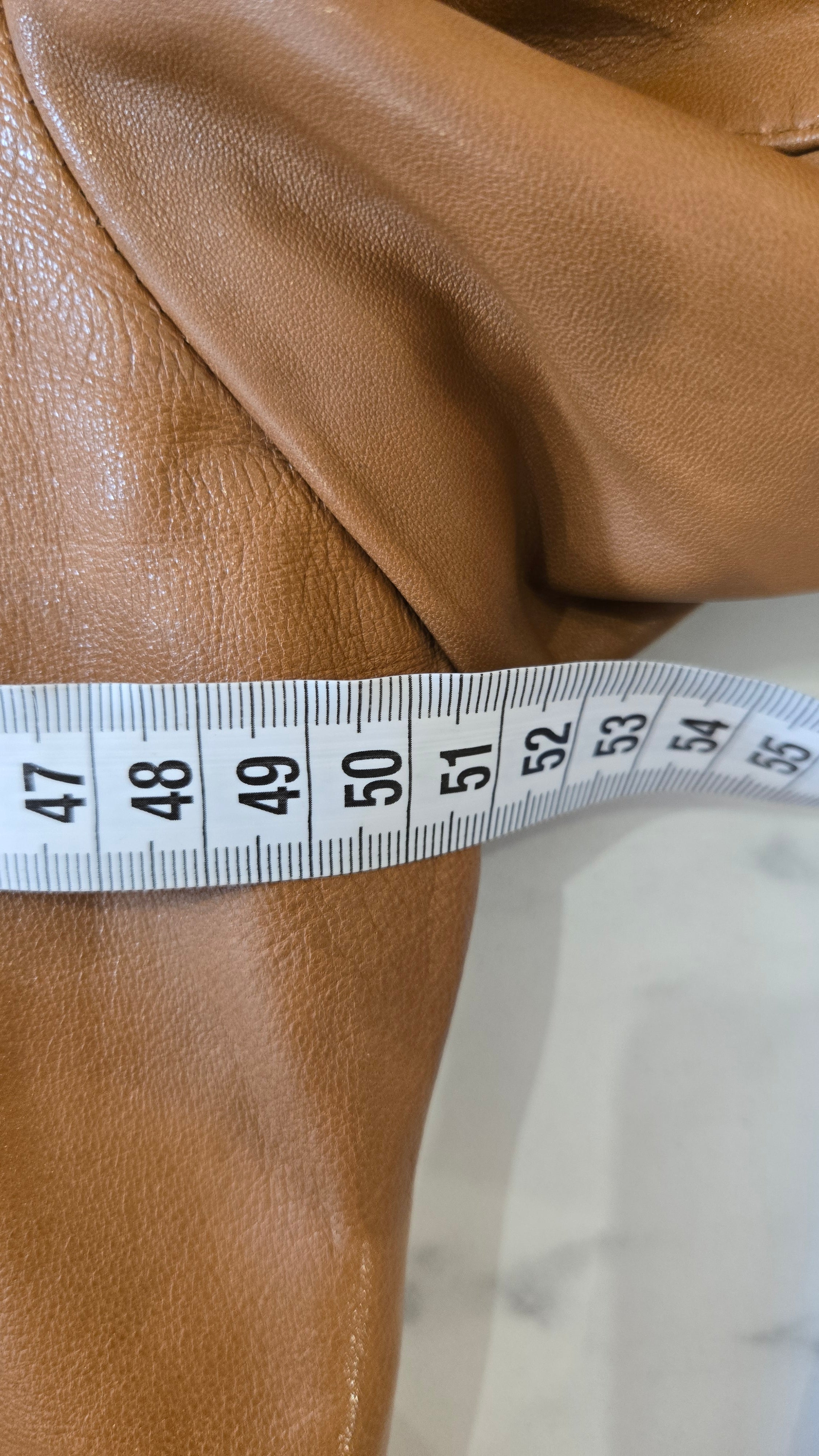 Esprit Cognac Bruine Echt Leren Bikerjas Dames 40 / L