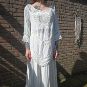 Tredy Witte Bohemian Jurk Dames 2 / xl