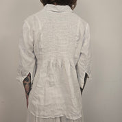s.Oliver Witte Linnen Blouse Dames EU 42 / XL