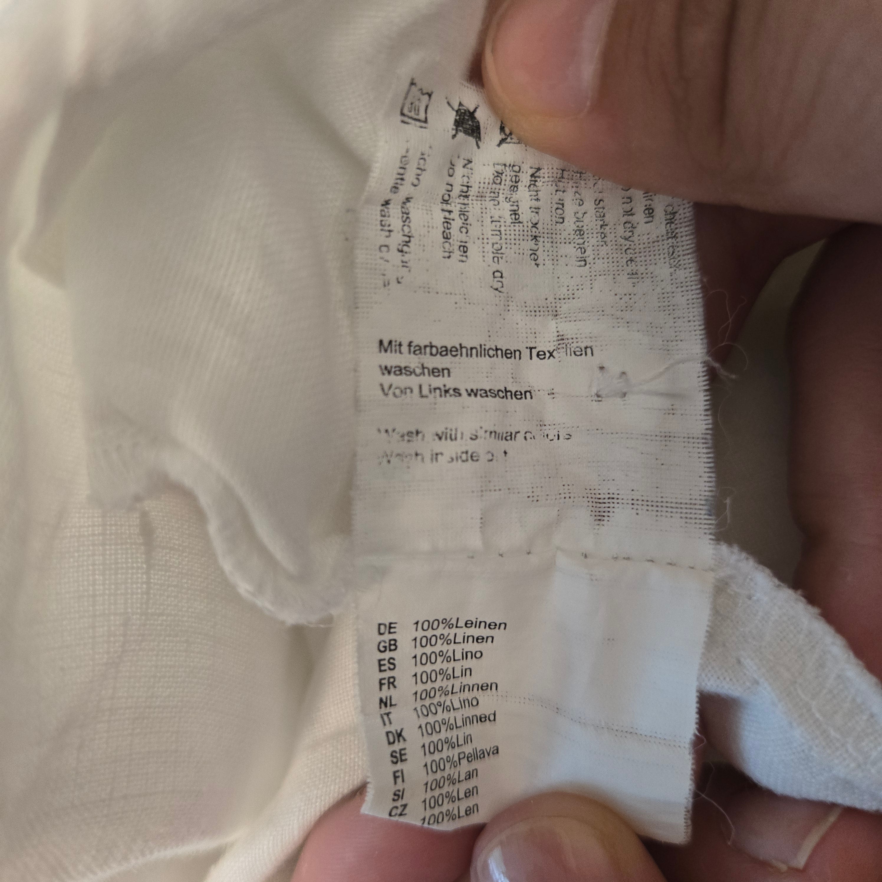 s.Oliver Witte Linnen Blouse Dames EU 42 / XL