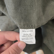Adagio Olijfgroene Linnen Blouse Dames EU 44 / XXL