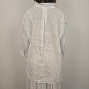 OPUS Witte Linnen Blouse Dames EU 44 / XXL