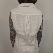 Nienhaus Witte Linnen Blouse Dames EU 40 / L