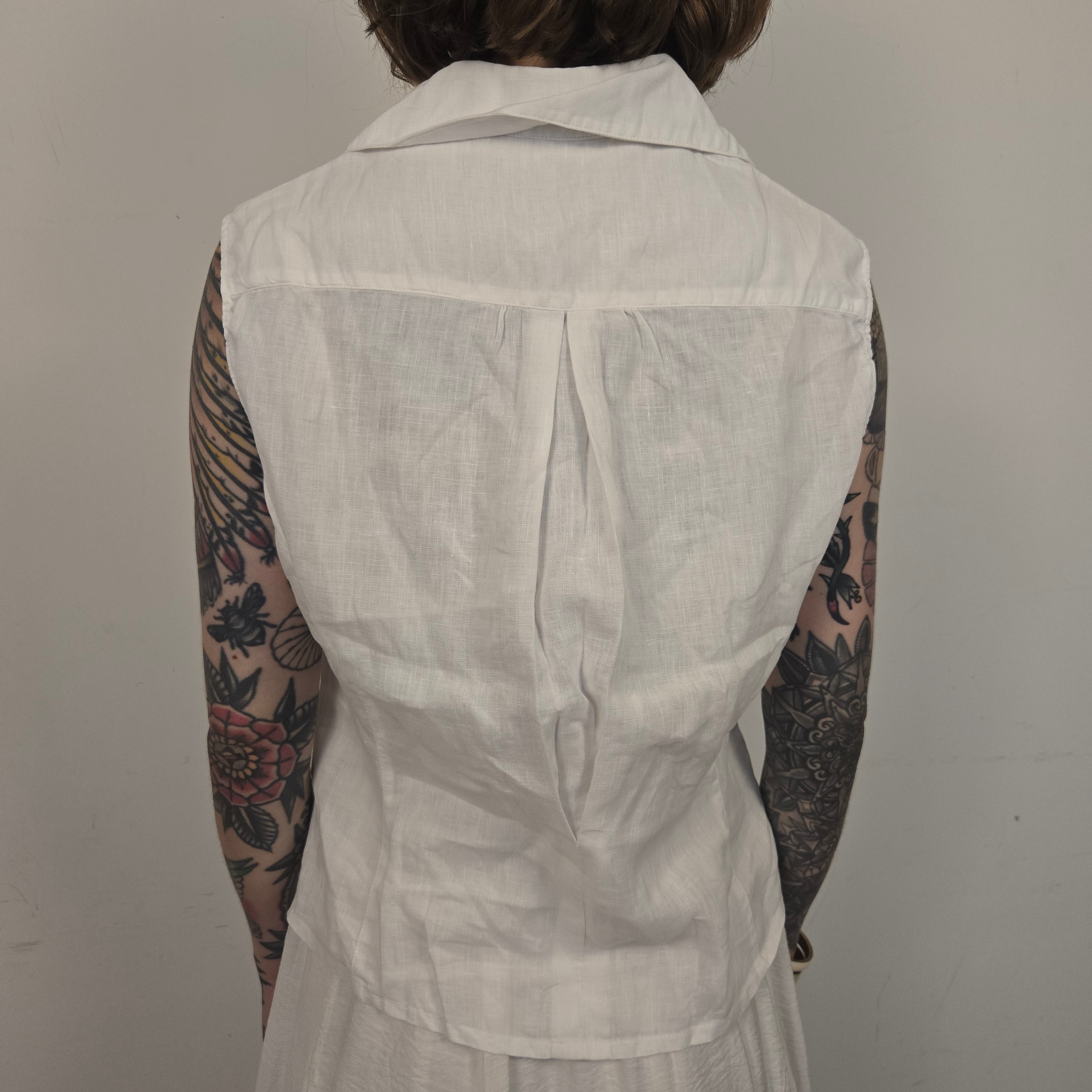 Nienhaus Witte Linnen Blouse Dames EU 40 / L