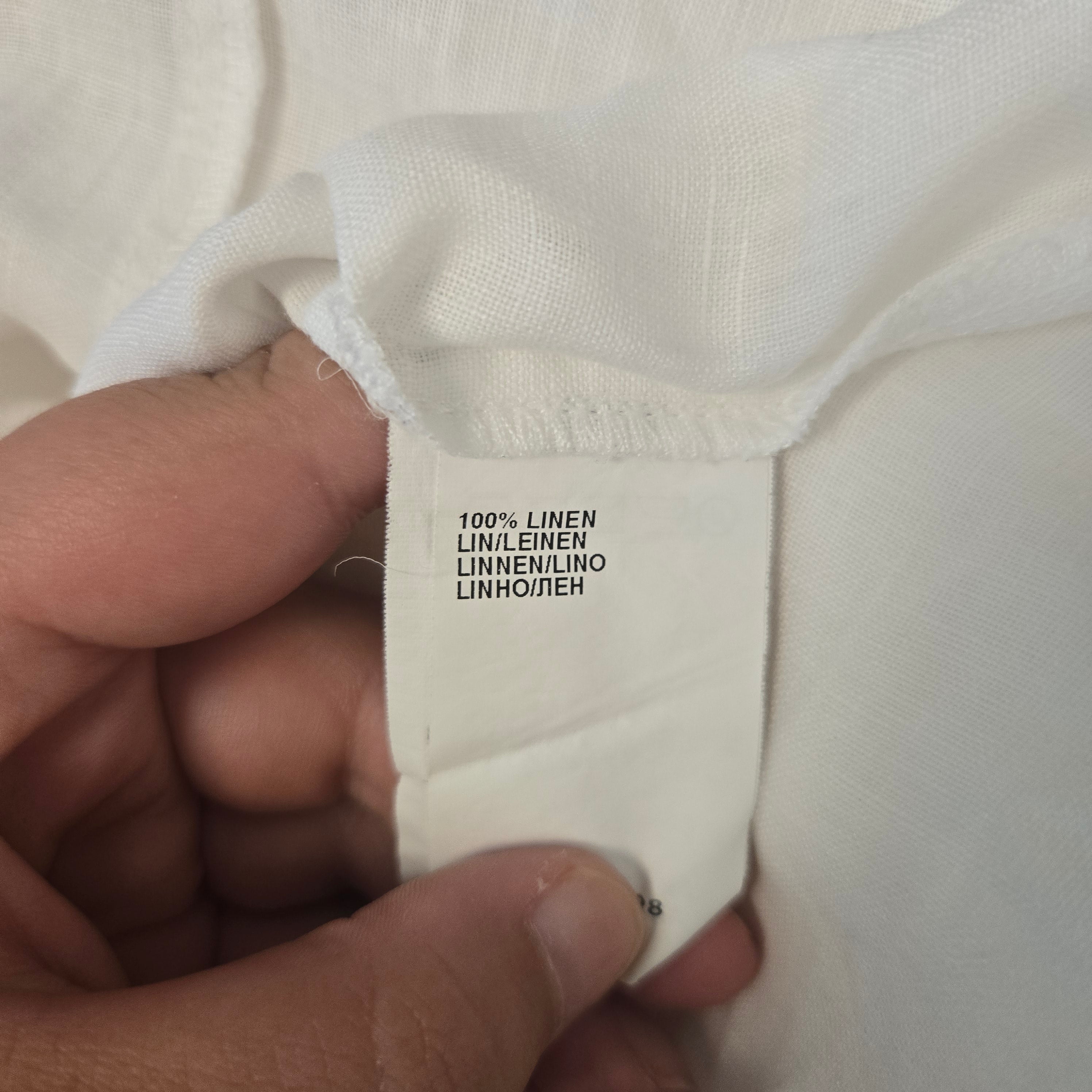 Nienhaus Witte Linnen Blouse Dames EU 40 / L
