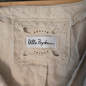 Ulla Popken Beige Linnen Blouse Dames EU 50/52 5XL