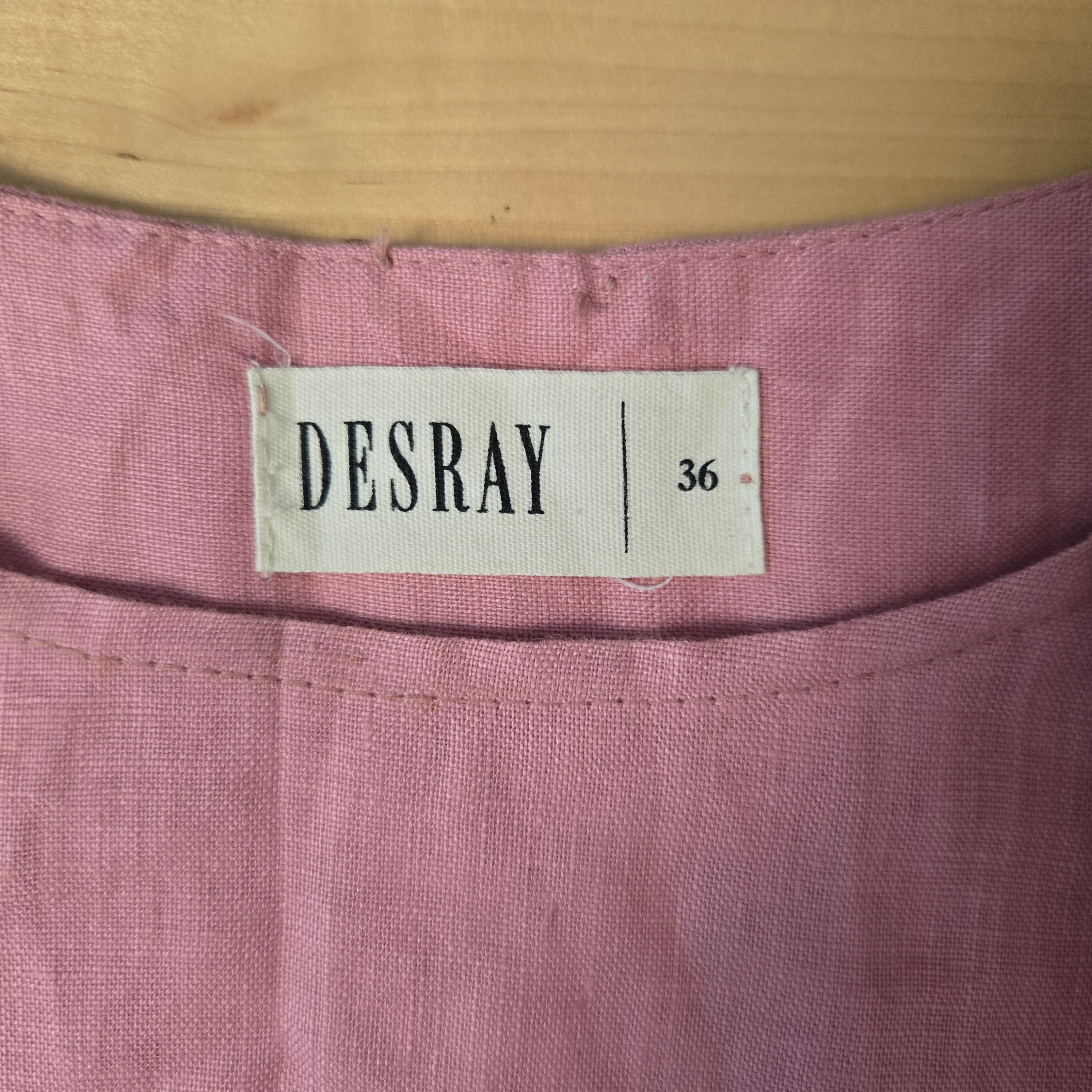 DESRAY Roze Linnen Blouse Dames EU 36 / S