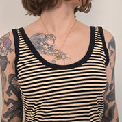 & Other Stories Zwart Beige Gestreepte Top S