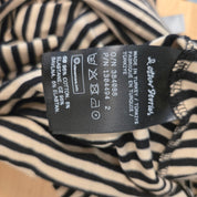 & Other Stories Zwart Beige Gestreepte Top S