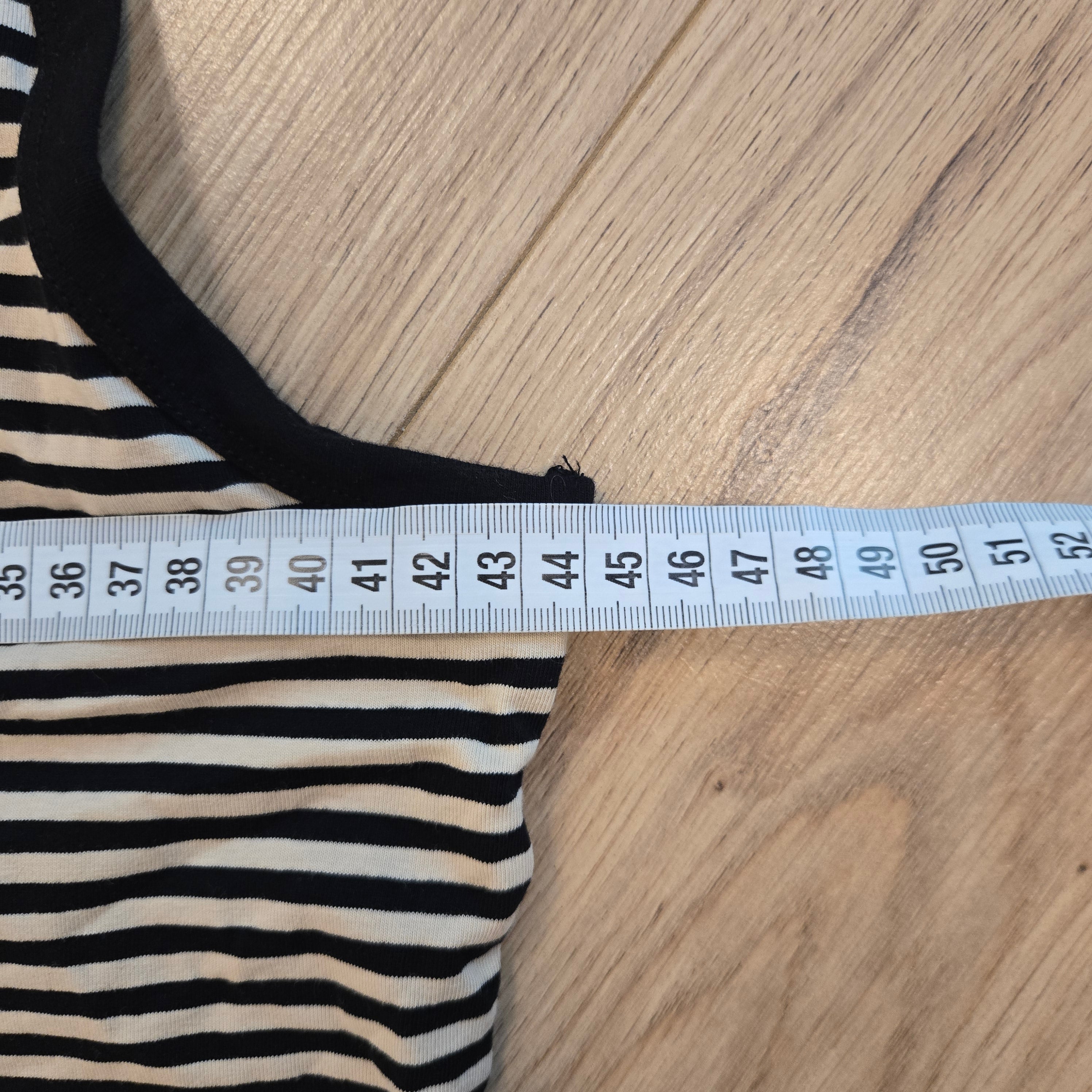 & Other Stories Zwart Beige Gestreepte Top S
