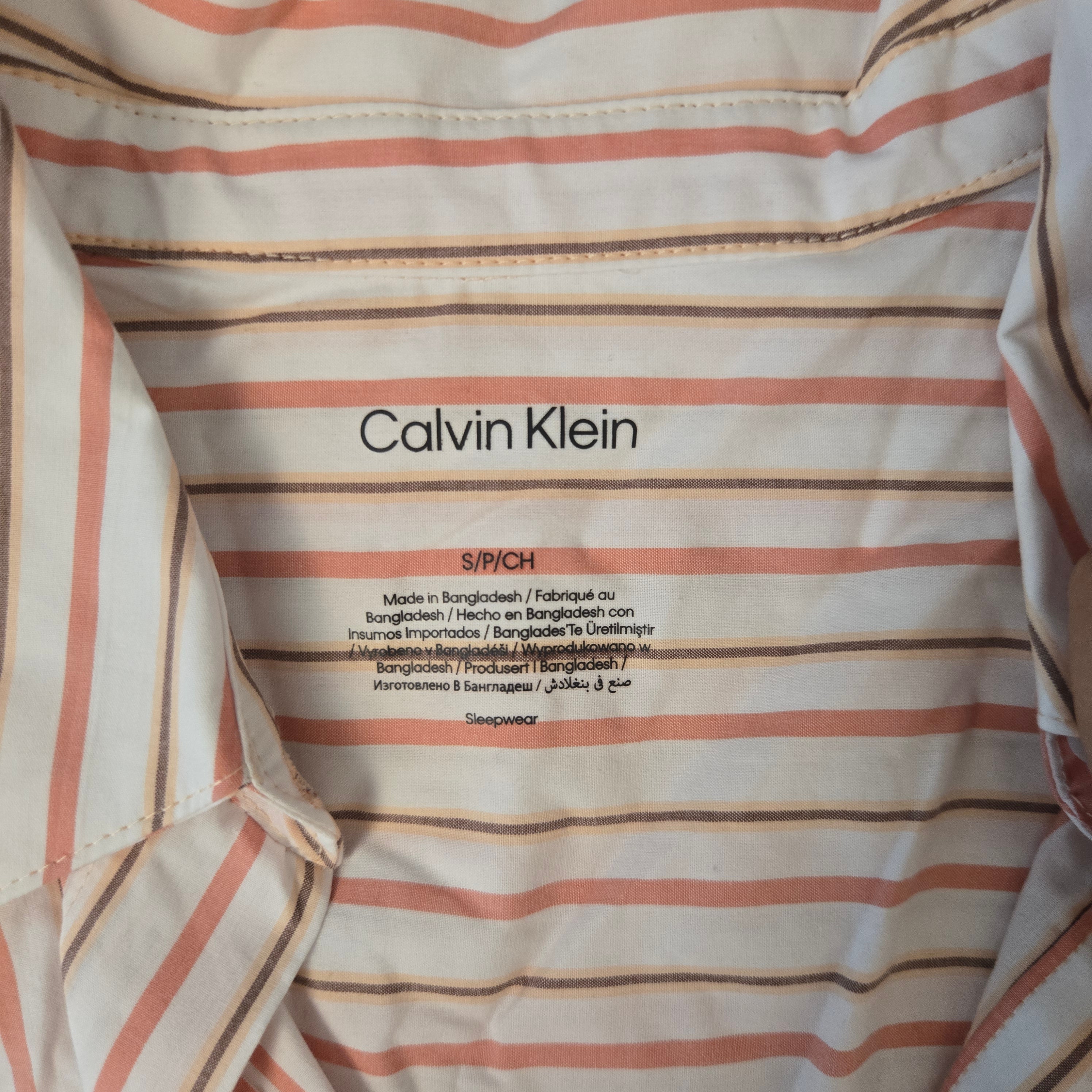 Calvin Klein Wit Gestreepte Blouse Dames S