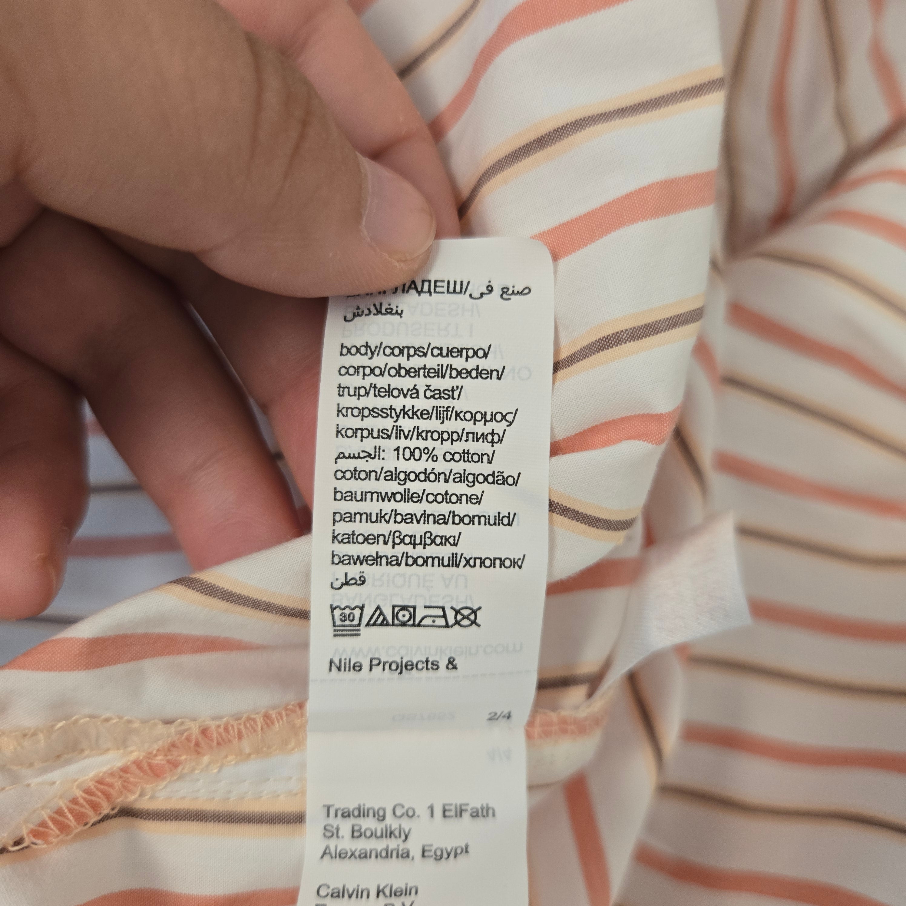 Calvin Klein Wit Gestreepte Blouse Dames S
