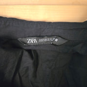 Zara Zwarte Katoenen Blouse Dames S