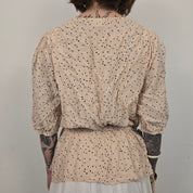 Kaffe Beige Gestippelde Wikkeltop Dames 46 / 3XL