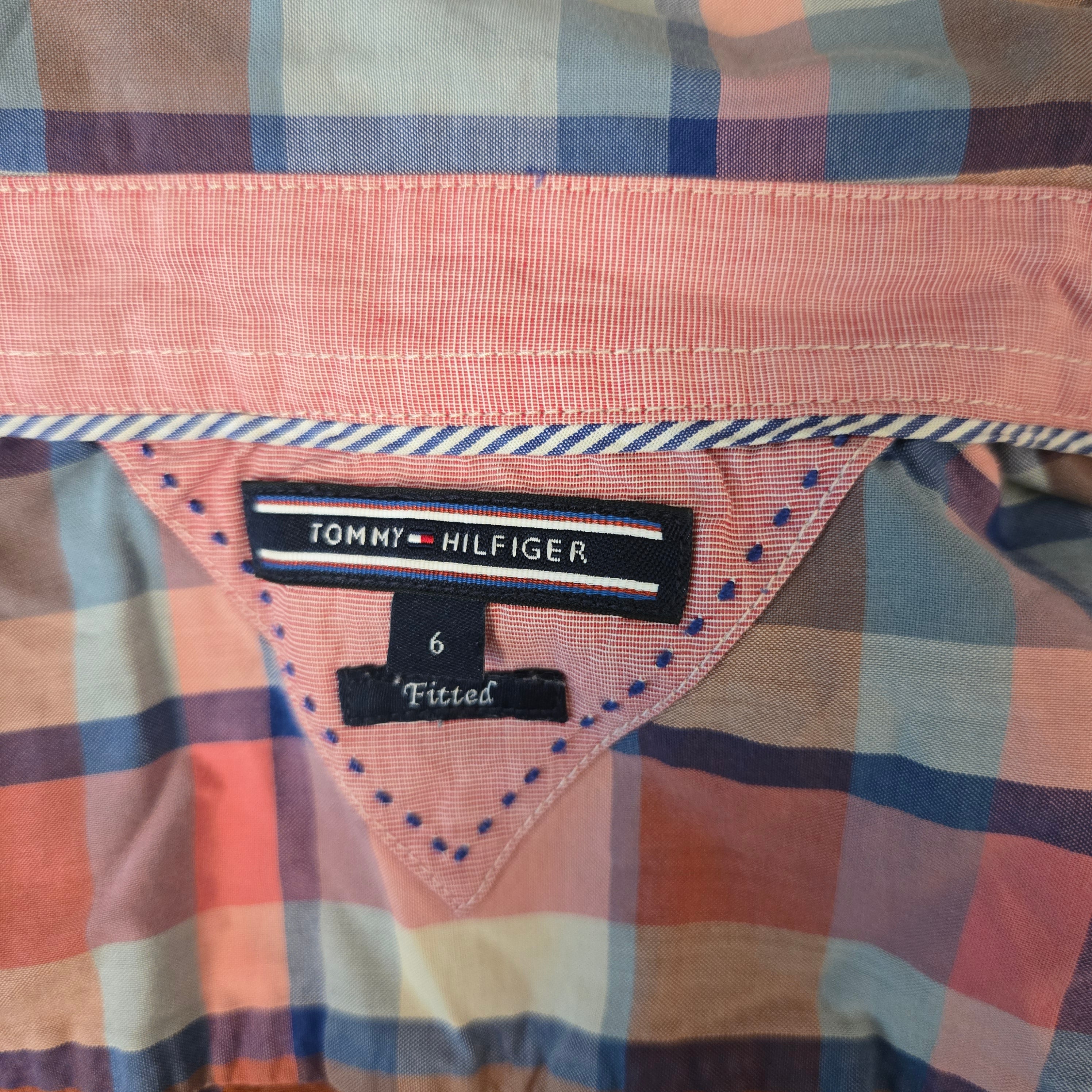 Tommy Hilfiger Roze Geruite Blouse Dames XS