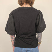 DKNY Zwarte Top Met Korte Mouwen Dames XL