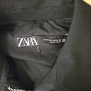 Zara Zwarte Mouwloze Top Met Rits Dames XS