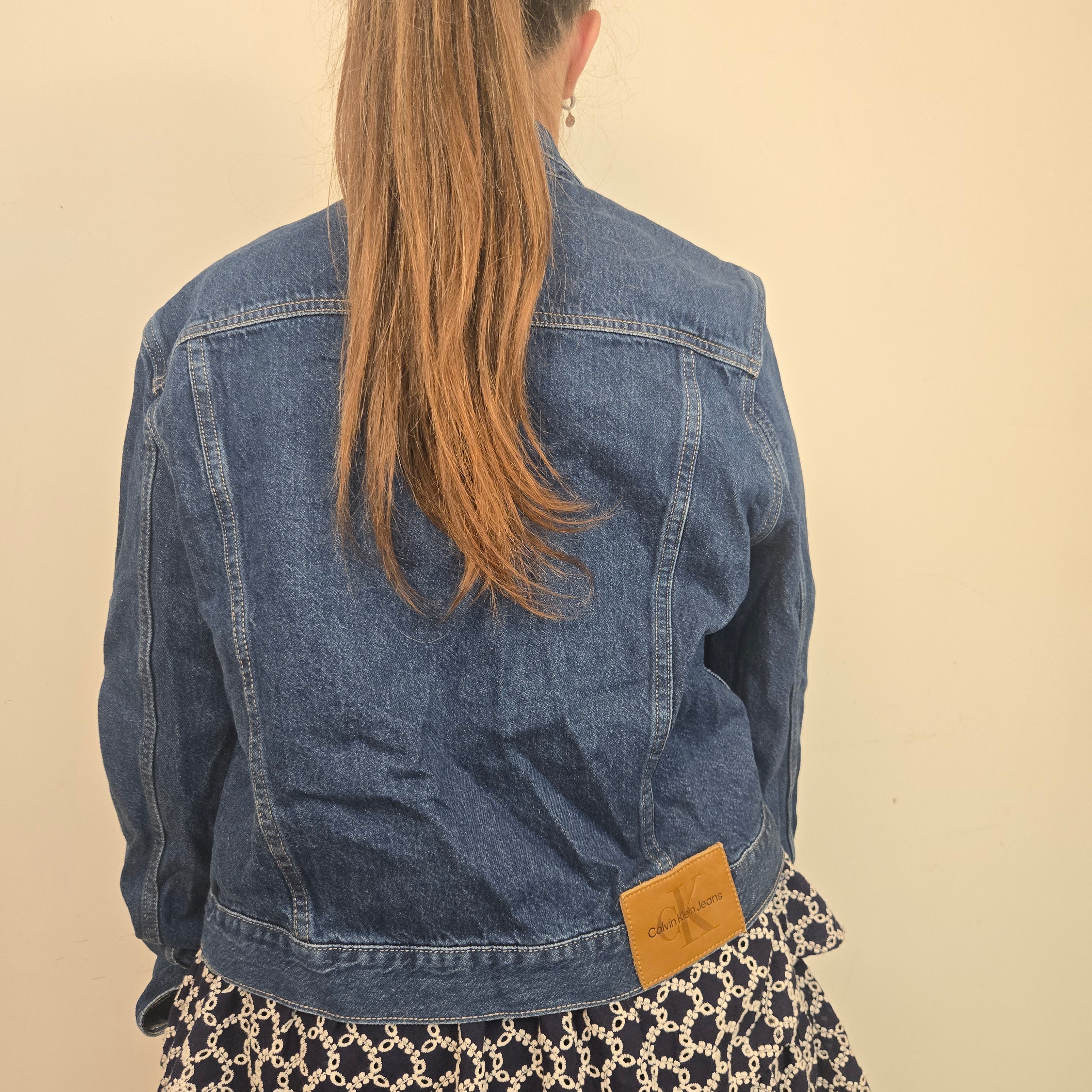 Calvin Klein Jeans Blauwe Denim Jas Dames XL