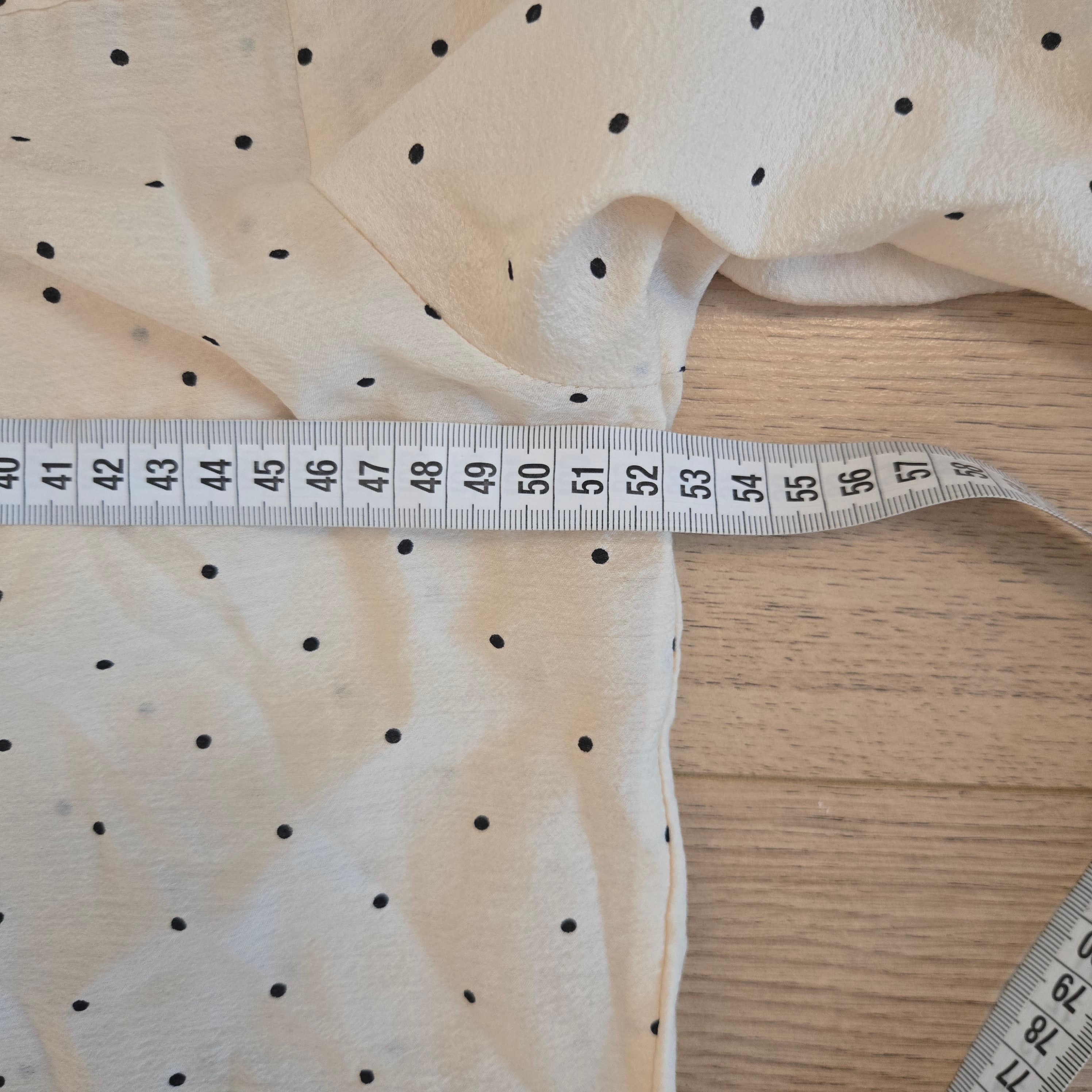 H&M Lichtgele Gestippelde Blouse Dames XS or S