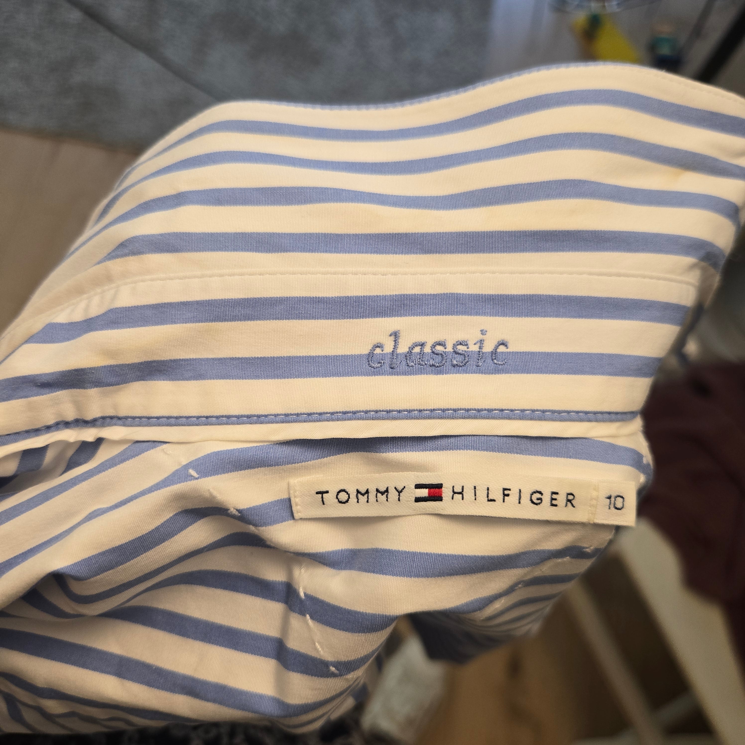 Tommy Hilfiger Blauw Gestreepte Blouse Dames M