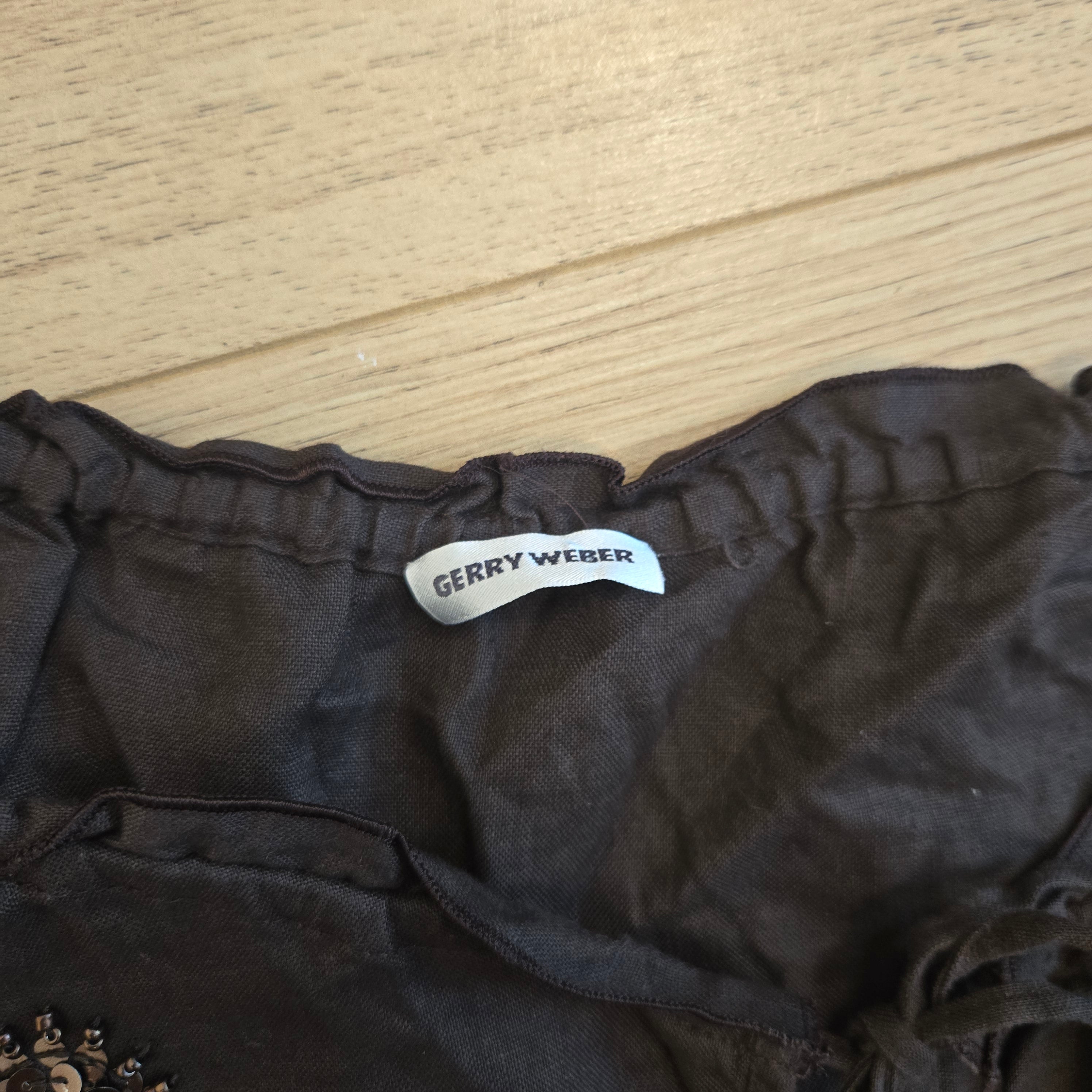 Gerry Weber Bruine Linnen Top Dames 48 / 4XL