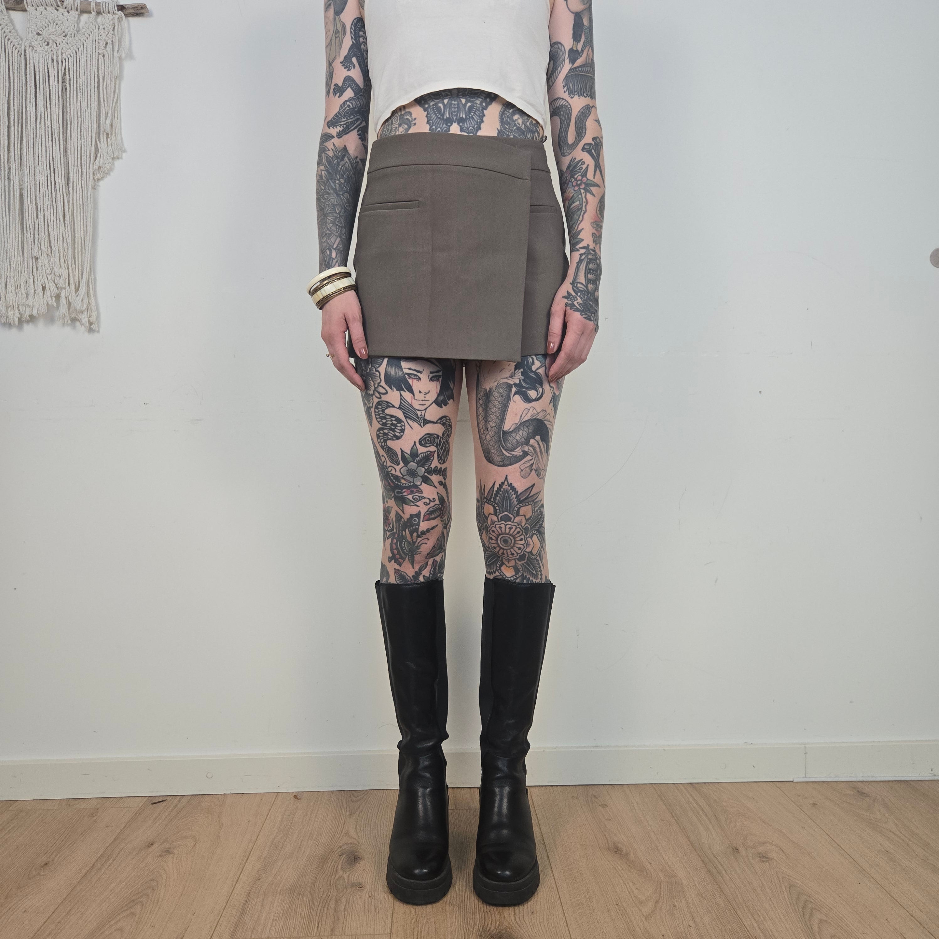Zara Taupe Skort Dames S